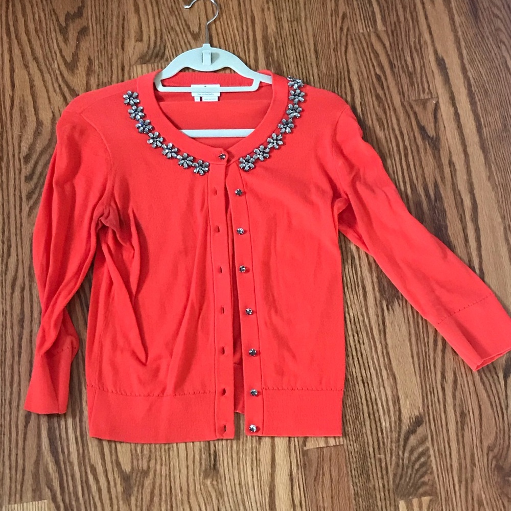 Kate Spade Cardigan with Jewel Detail, Size Small